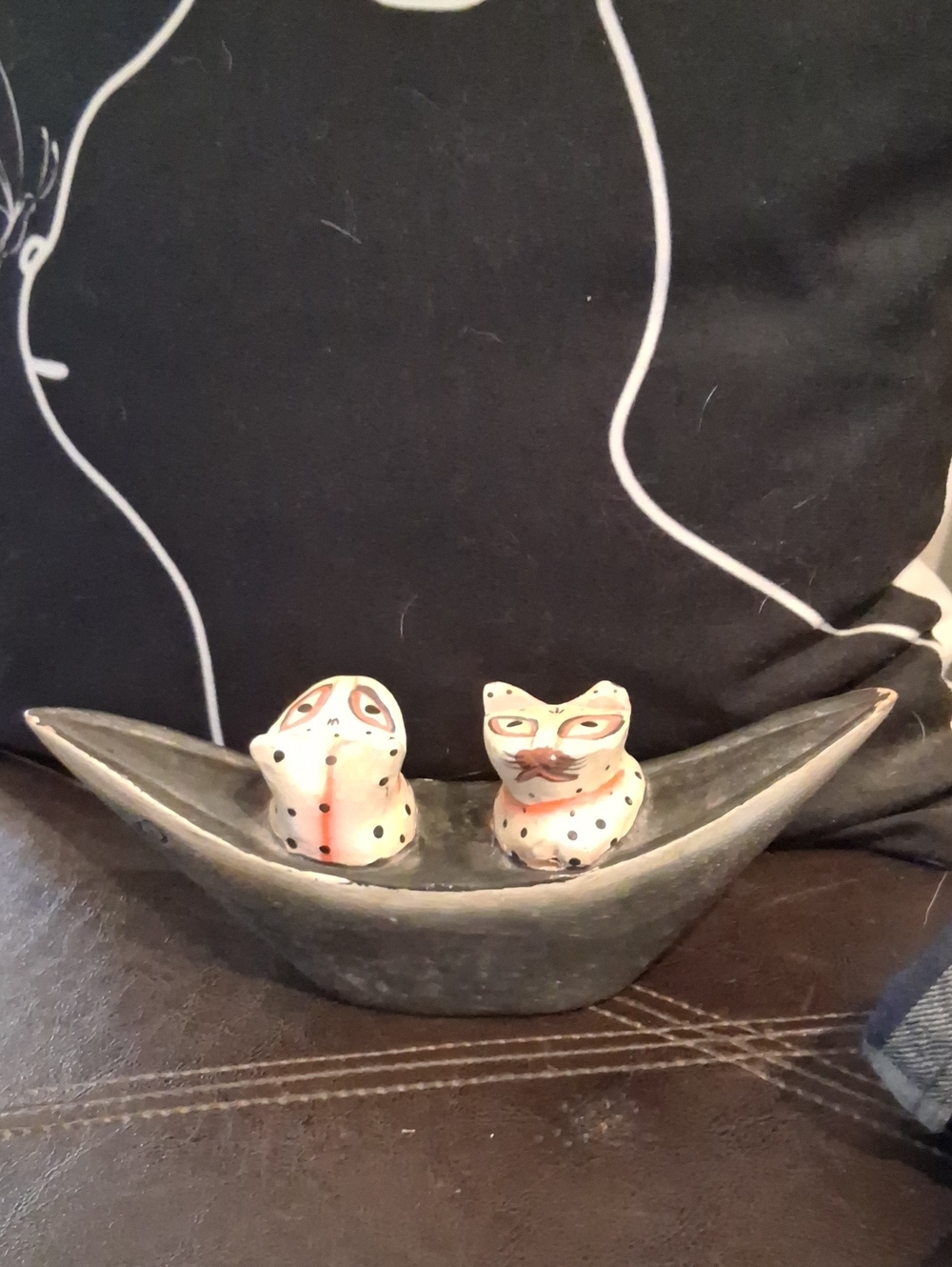 Wooden Cats In Boat